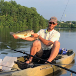 Kayak Fly Fishing Trips for Bass on Marsh Creek Lake in Pennsylvania with Top Water Trips Pennsylvania Fishing Guides