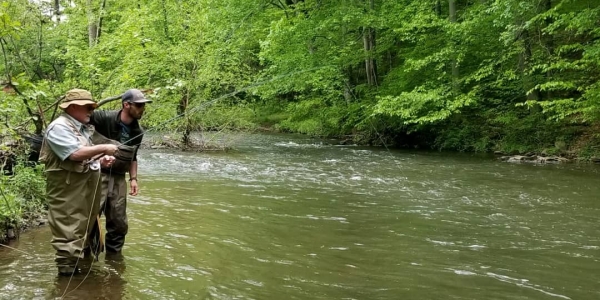 Fly Casting Lessons & Fly Fishing Lessons on French Creek With Top Water Trips