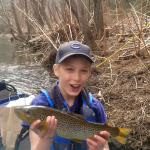 Fly Fishing Lessons with Top Water Trips, Fishing Charter in Pennsylvania during our Kids Fly FIshing Lesson