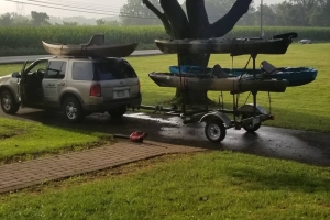 Image of the kayaks we can rent out for use on the Schuylkill River