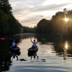 Couple renting Kayaks for a Schuylkill River Tour with Top Water Trips