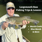 Bass FIshing Trips on Marsh Creek with Top Water Trips