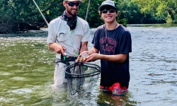 Private Fly Fishing Lessons with Top Water Trips Fishing Guide Service