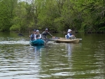 Fishing Guide Kevin Moriarty Guiding a Kayak Fishing Trip for Trout on the Tulpehocken