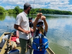 Boat Fishing Lesson for Kids on Marsh Creek Lake with Top Water Trips